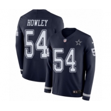 Men's Nike Dallas Cowboys #54 Chuck Howley Limited Navy Blue Therma Long Sleeve NFL Jersey