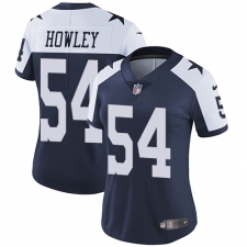 Women's Nike Dallas Cowboys #54 Chuck Howley Elite Navy Blue Throwback Alternate NFL Jersey