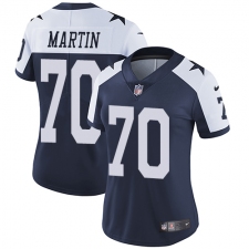 Women's Nike Dallas Cowboys #70 Zack Martin Elite Navy Blue Throwback Alternate NFL Jersey