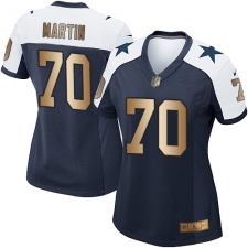Women's Nike Dallas Cowboys #70 Zack Martin Elite Navy/Gold Throwback Alternate NFL Jersey