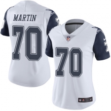 Women's Nike Dallas Cowboys #70 Zack Martin Limited White Rush Vapor Untouchable NFL Jersey