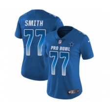 Women's Nike Dallas Cowboys #77 Tyron Smith Limited Royal Blue NFC 2019 Pro Bowl NFL Jersey