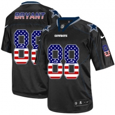 Men's Nike Dallas Cowboys #88 Dez Bryant Elite Black USA Flag Fashion NFL Jersey