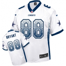 Men's Nike Dallas Cowboys #88 Dez Bryant Elite White Drift Fashion NFL Jersey