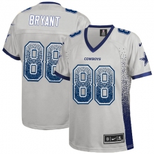Women's Nike Dallas Cowboys #88 Dez Bryant Elite Grey Drift Fashion NFL Jersey