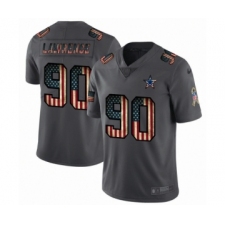 Men's Dallas Cowboys #90 DeMarcus Lawrence Limited Black USA Flag 2019 Salute To Service Football Jersey