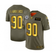 Men's Dallas Cowboys #90 DeMarcus Lawrence Limited Olive Gold 2019 Salute to Service Football Jersey