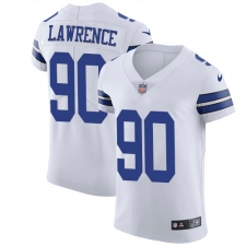 Men's Nike Dallas Cowboys #90 Demarcus Lawrence Elite White NFL Jersey