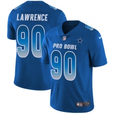 Women's Nike Dallas Cowboys #90 DeMarcus Lawrence Limited Royal Blue 2018 Pro Bowl NFL Jersey