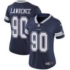 Women's Nike Dallas Cowboys #90 Demarcus Lawrence Elite Navy Blue Team Color NFL Jersey