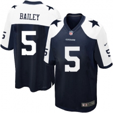 Men's Nike Dallas Cowboys #5 Dan Bailey Game Navy Blue Throwback Alternate NFL Jersey