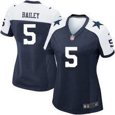 Women's Nike Dallas Cowboys #5 Dan Bailey Game Navy Blue Throwback Alternate NFL Jersey