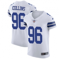 Men's Nike Dallas Cowboys #96 Maliek Collins Elite White NFL Jersey