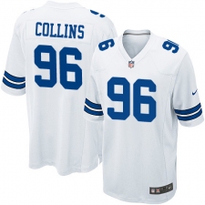 Men's Nike Dallas Cowboys #96 Maliek Collins Game White NFL Jersey