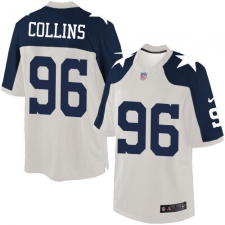 Men's Nike Dallas Cowboys #96 Maliek Collins Limited White Throwback Alternate NFL Jersey