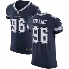 Men's Nike Dallas Cowboys #96 Maliek Collins Navy Blue Team Color Vapor Untouchable Elite Player NFL Jersey
