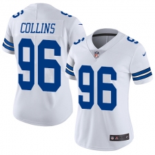 Women's Nike Dallas Cowboys #96 Maliek Collins Elite White NFL Jersey