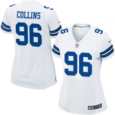 Women's Nike Dallas Cowboys #96 Maliek Collins Game White NFL Jersey