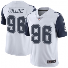 Youth Nike Dallas Cowboys #96 Maliek Collins Limited White Rush Vapor Untouchable NFL Jersey