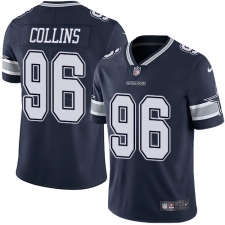 Youth Nike Dallas Cowboys #96 Maliek Collins Navy Blue Team Color Vapor Untouchable Limited Player NFL Jersey
