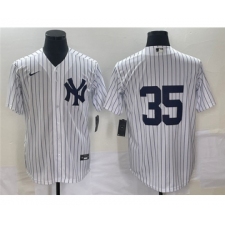 Men's New York Yankees #35 Clay Holmes White Cool Base Stitched Baseball Jersey
