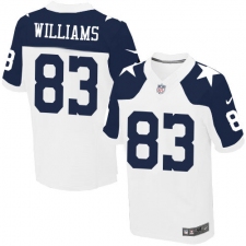 Men's Nike Dallas Cowboys #83 Terrance Williams Elite White Throwback Alternate NFL Jersey