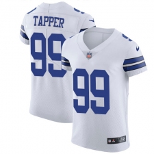 Men's Nike Dallas Cowboys #99 Charles Tapper Elite White NFL Jersey