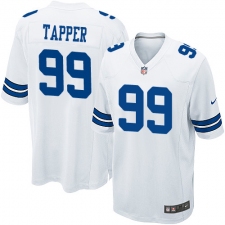 Men's Nike Dallas Cowboys #99 Charles Tapper Game White NFL Jersey