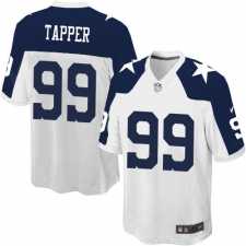 Men's Nike Dallas Cowboys #99 Charles Tapper Game White Throwback Alternate NFL Jersey