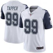 Men's Nike Dallas Cowboys #99 Charles Tapper Limited White Rush Vapor Untouchable NFL Jersey