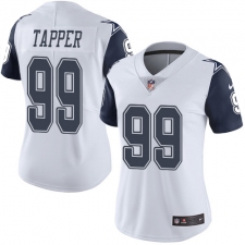 Women's Nike Dallas Cowboys #99 Charles Tapper Limited White Rush Vapor Untouchable NFL Jersey