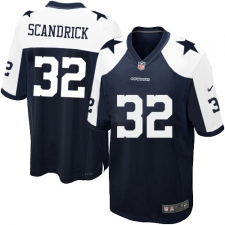 Men's Nike Dallas Cowboys #32 Orlando Scandrick Game Navy Blue Throwback Alternate NFL Jersey