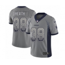 Men's Nike Dallas Cowboys #38 Jeff Heath Limited Gray Rush Drift Fashion NFL Jersey
