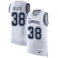 Men's Nike Dallas Cowboys #38 Jeff Heath Limited White Rush Player Name & Number Tank Top NFL Jersey