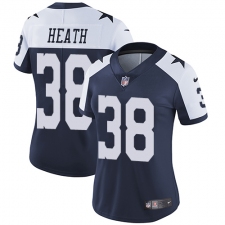 Women's Nike Dallas Cowboys #38 Jeff Heath Elite Navy Blue Throwback Alternate NFL Jersey