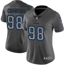 Women's Nike Dallas Cowboys #98 Tyrone Crawford Gray Static Vapor Untouchable Limited NFL Jersey