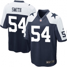 Men's Nike Dallas Cowboys #54 Jaylon Smith Game Navy Blue Throwback Alternate NFL Jersey