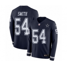 Men's Nike Dallas Cowboys #54 Jaylon Smith Limited Navy Blue Therma Long Sleeve NFL Jersey