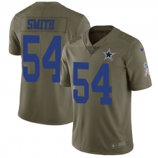 Youth Nike Dallas Cowboys #54 Jaylon Smith Limited Olive 2017 Salute to Service NFL Jersey
