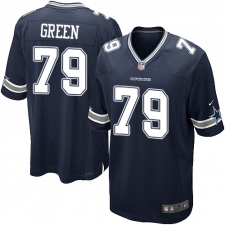 Men's Nike Dallas Cowboys #79 Chaz Green Game Navy Blue Team Color NFL Jersey