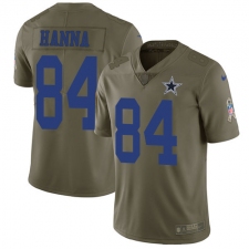 Men's Nike Dallas Cowboys #84 James Hanna Limited Olive 2017 Salute to Service NFL Jersey
