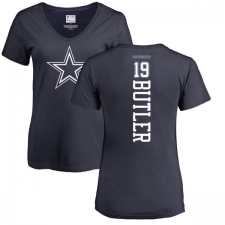 NFL Women's Nike Dallas Cowboys #19 Brice Butler Navy Blue Backer T-Shirt