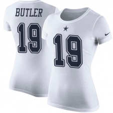 NFL Women's Nike Dallas Cowboys #19 Brice Butler White Rush Pride Name & Number T-Shirt