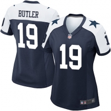 Women's Nike Dallas Cowboys #19 Brice Butler Game Navy Blue Throwback Alternate NFL Jersey