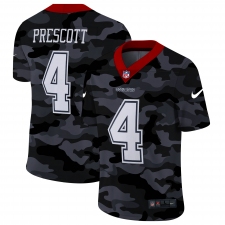 Men's Dallas Cowboys #4 Dak Prescott Camo 2020 Nike Limited Jersey