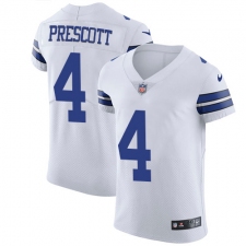 Men's Nike Dallas Cowboys #4 Dak Prescott Elite White NFL Jersey