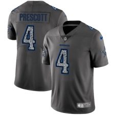 Men's Nike Dallas Cowboys #4 Dak Prescott Gray Static Vapor Untouchable Limited NFL Jersey