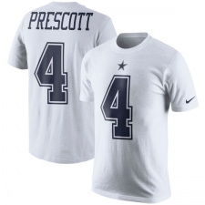 NFL Men's Nike Dallas Cowboys #4 Dak Prescott White Rush Pride Name & Number T-Shirt