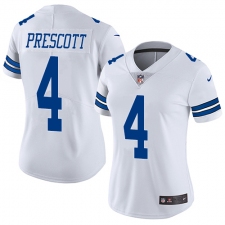 Women's Nike Dallas Cowboys #4 Dak Prescott Elite White NFL Jersey