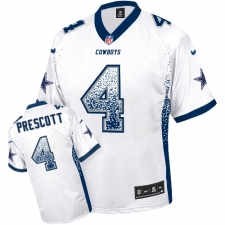 Youth Nike Dallas Cowboys #4 Dak Prescott Elite White Drift Fashion NFL Jersey